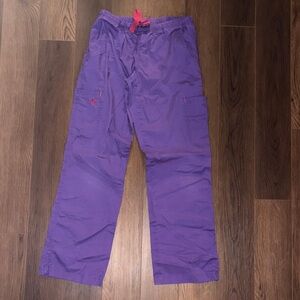 Purple Cargo Scrub Pants